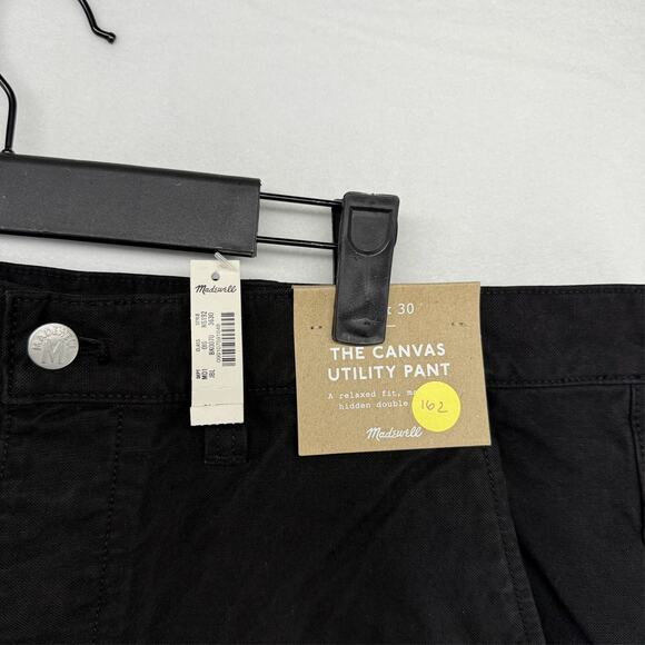 Madewell Pants Men's 36x30 Black Canvas Utility Double Knee Canvas MSRP $128 NEW - Picture 4 of 11